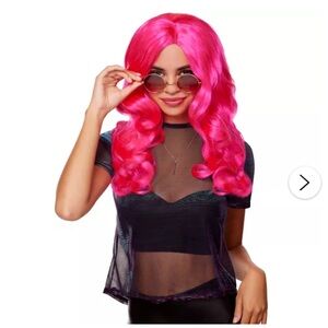 Pink wig Hollywood glam